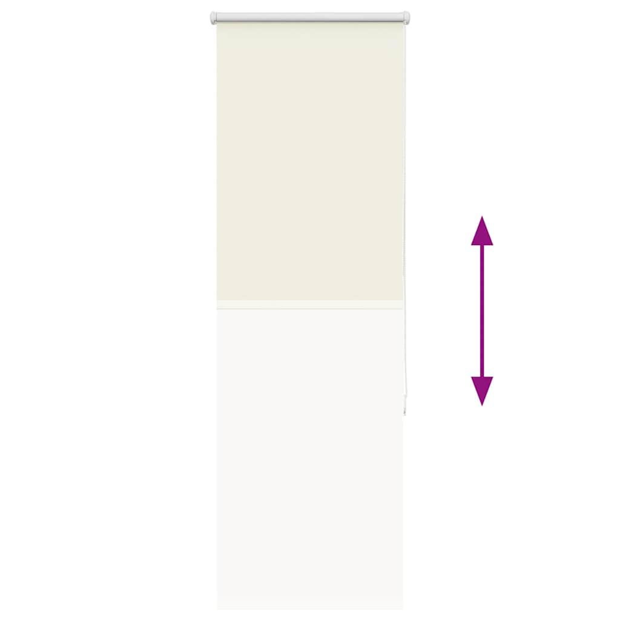 Voir la diapositive 5 : VIDAXL Store enrouleur occultant blanc casse largeur du tissu 45,7 cm