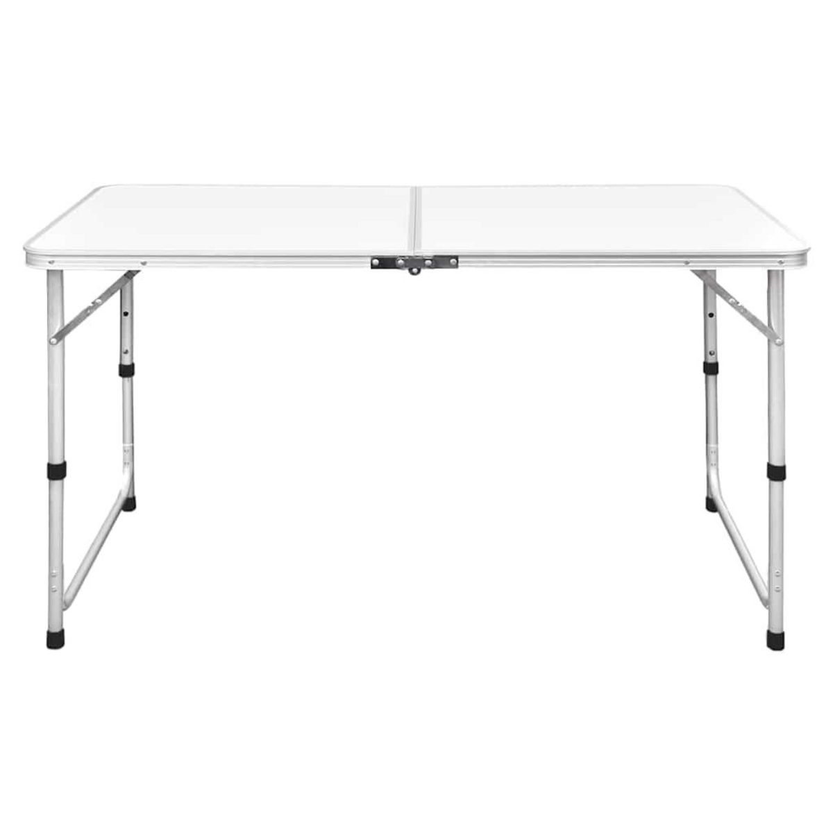 VIDAXL Table pliable de camping Hauteur reglable Aluminium 120x60 cm