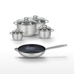 ELO Lot Poêle 32 cm et 4 Faitouts 12/14/20/24 cm Elo Profi Therm Platinum