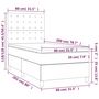 Voir la diapositive 6 : VIDAXL Sommier a lattes de lit avec matelas Gris fonce 80x200 cm Tissu