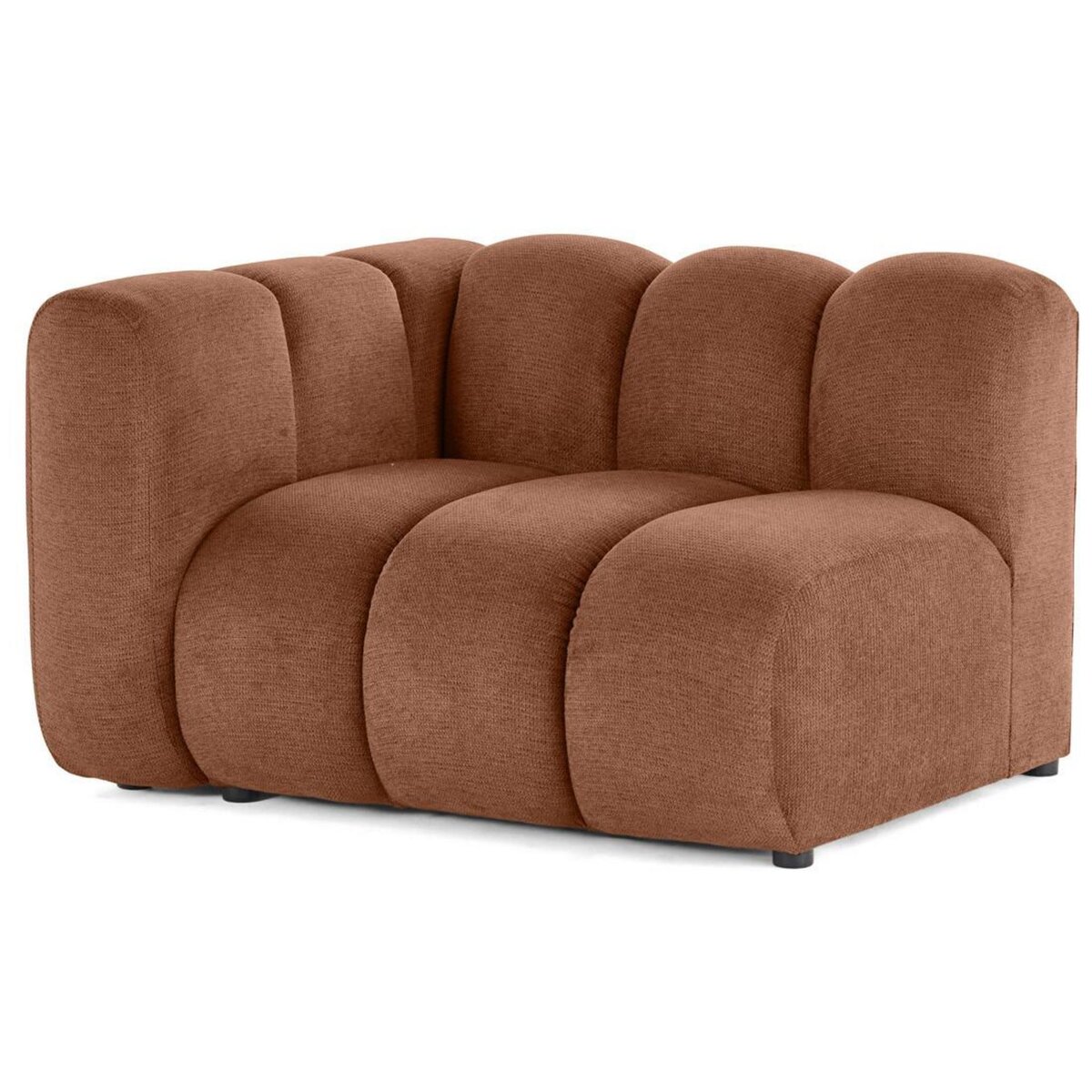 LISA DESIGN Debbie - module d'assise gauche en tissu texturé