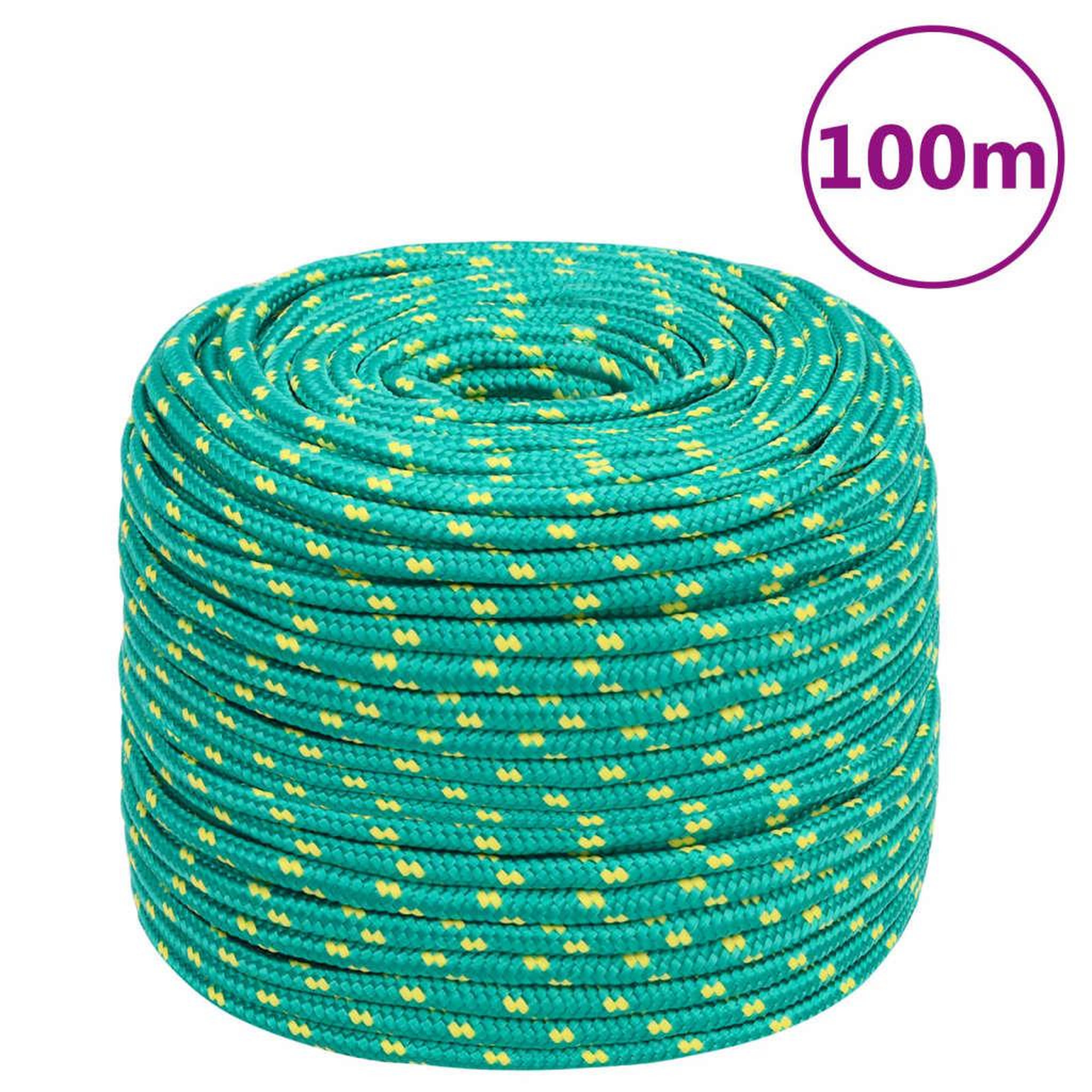 VIDAXL Corde de bateau Vert 8 mm 100 m Polypropylene