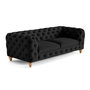 Voir la diapositive 4 : LISA DESIGN Walter - canapé 3 places chesterfield en velours - pieds bois