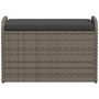 Voir la diapositive 4 : VIDAXL Banc de rangement avec coussin gris 80x51x52 cm resine tressee