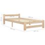 Voir la diapositive 6 : VIDAXL Cadre de lit sans matelas bois massif de pin 100x200 cm