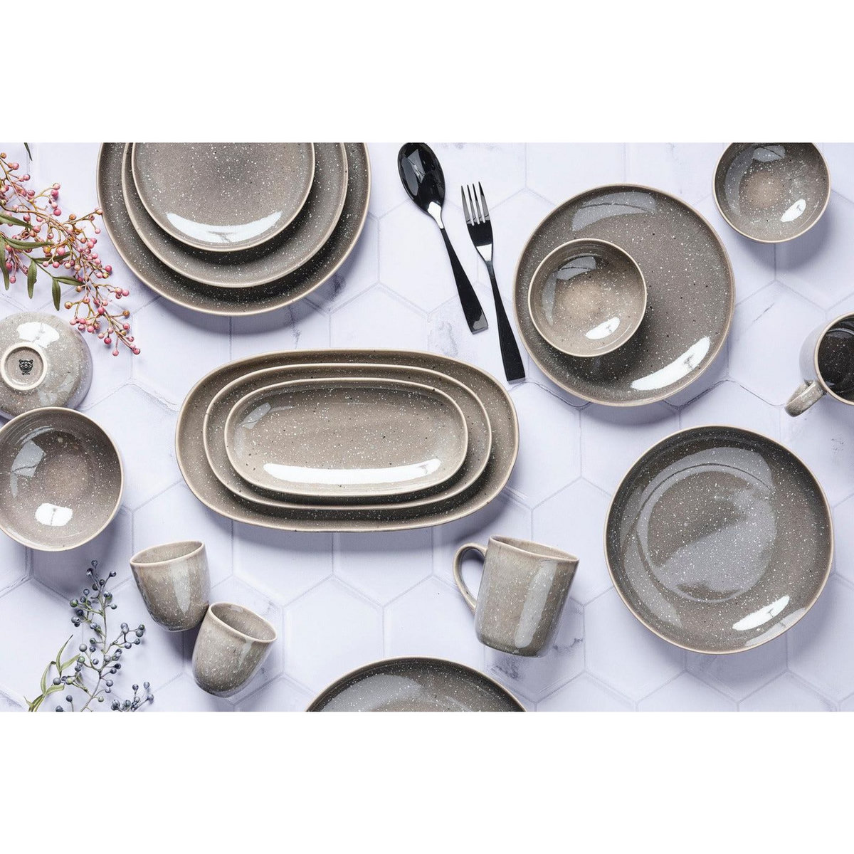 BJORN Bol STELLAR Ø14cm - 6 pièces - Gris béton