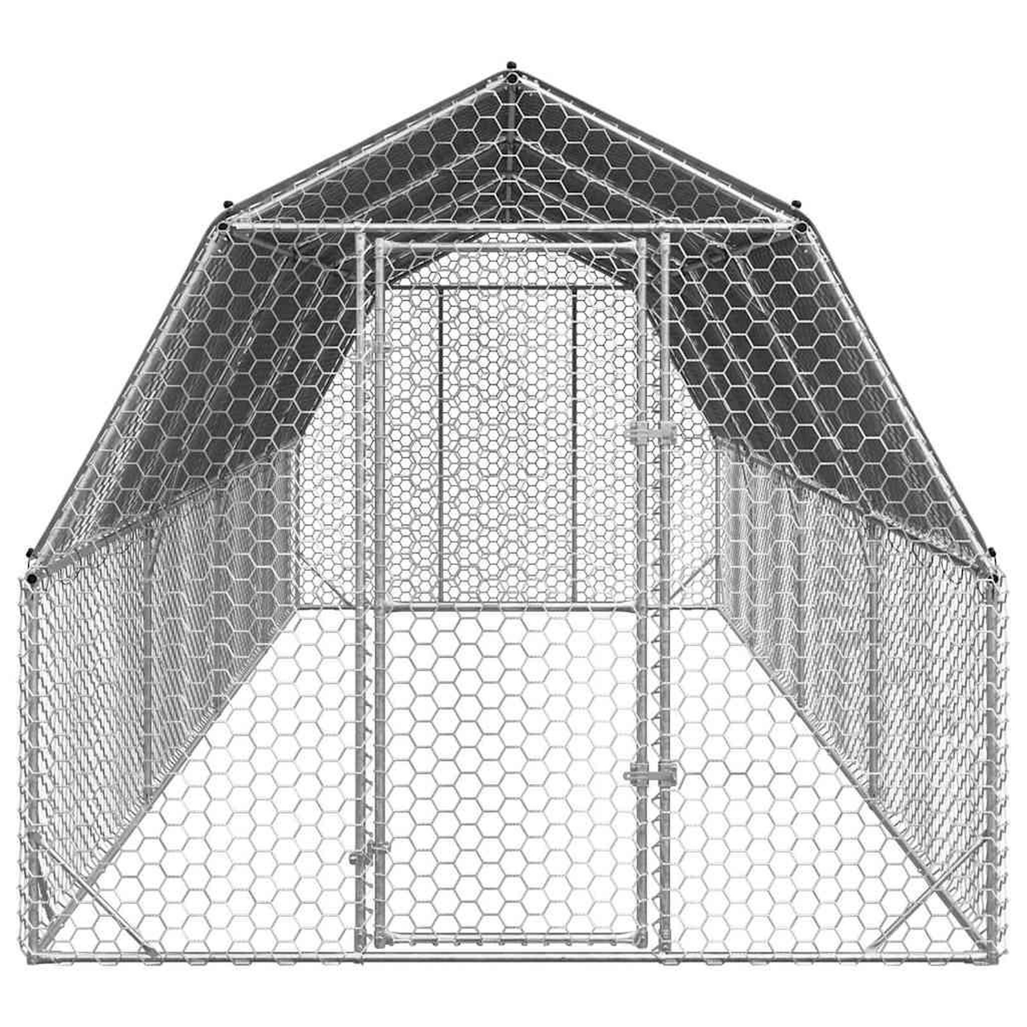Voir la diapositive 3 : VIDAXL Poulailler avec toit 2,5x8x2,25 m acier galvanise