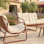 Voir la diapositive 6 : CONCEPT USINE Salon de jardin 4 places terracotta et beige avec tables basses ATRANI