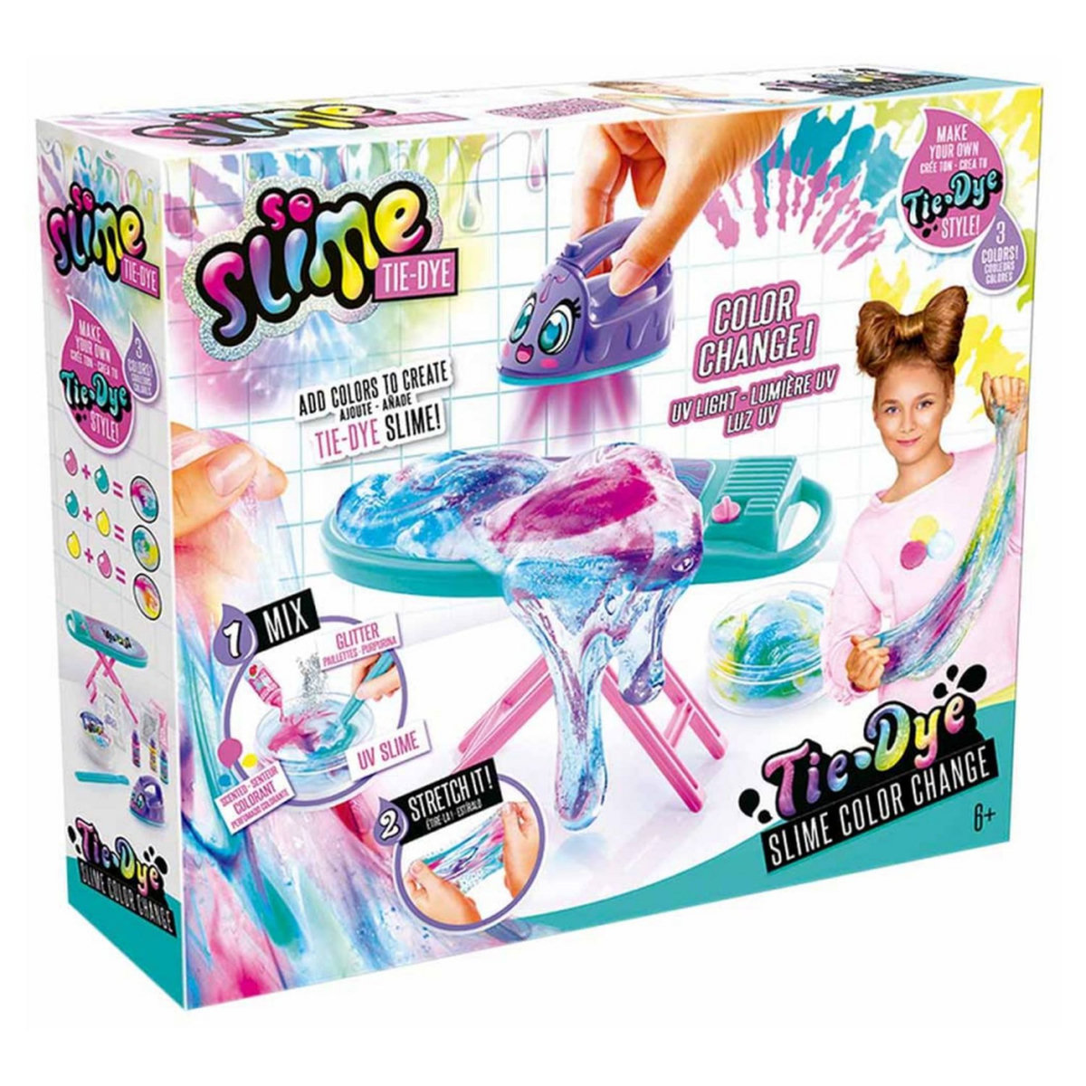 CANAL TOYS Kit Slime Tie Dye avec Table et fer à repasser 