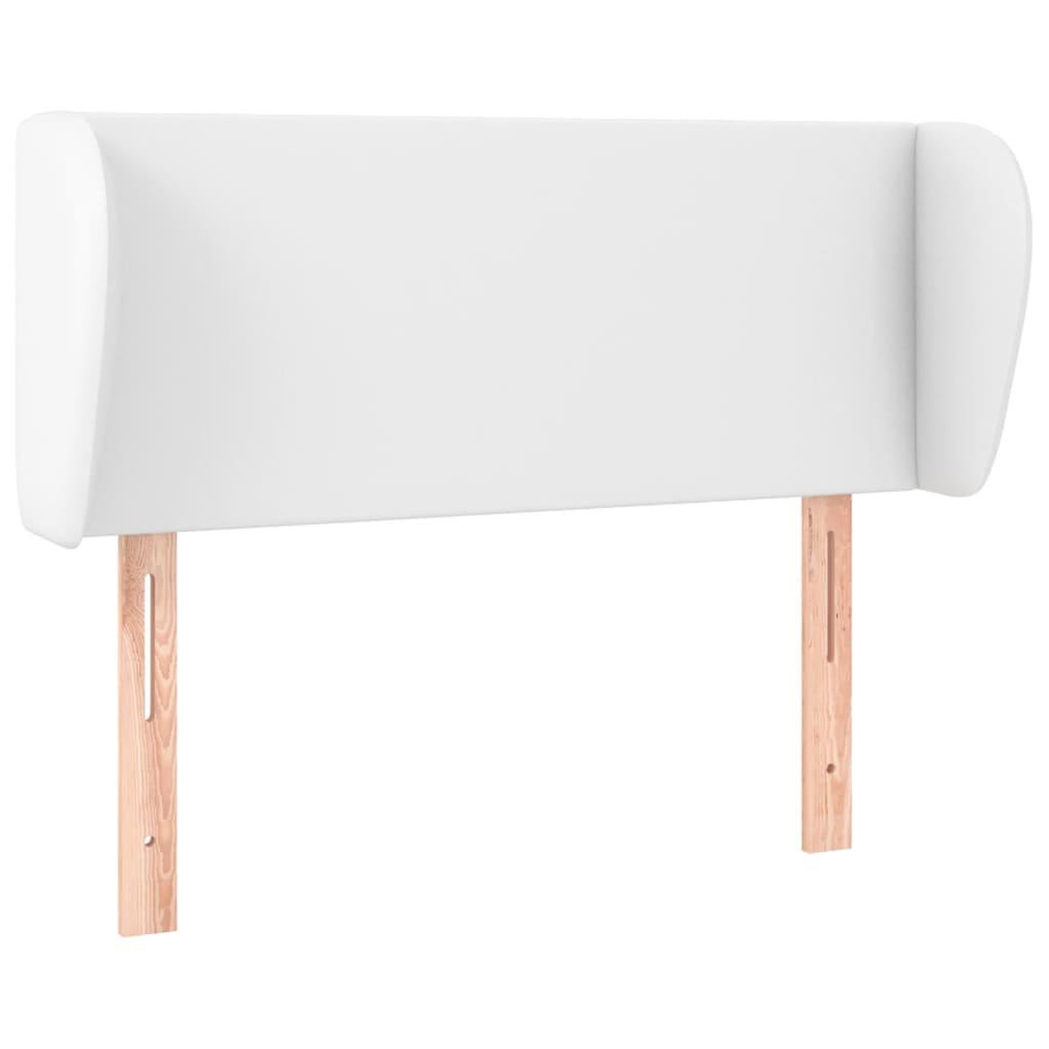 Voir la diapositive 2 : VIDAXL Tete de lit avec oreilles Blanc 103x23x78/88 cm Similicuir