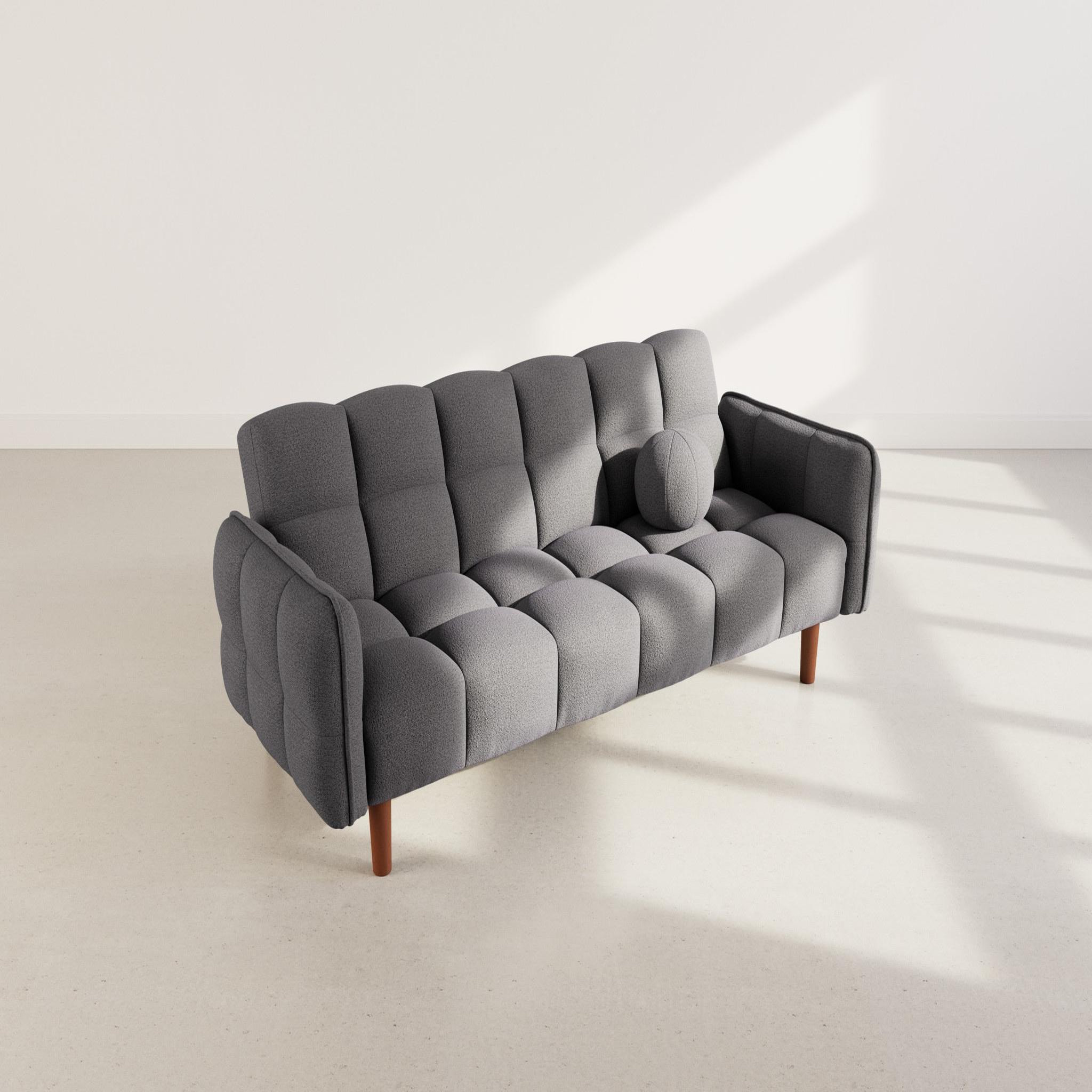 Voir la diapositive 5 : BEST MOBILIER Adam - canapé convertible clic-clac 2 places en tissu texturé