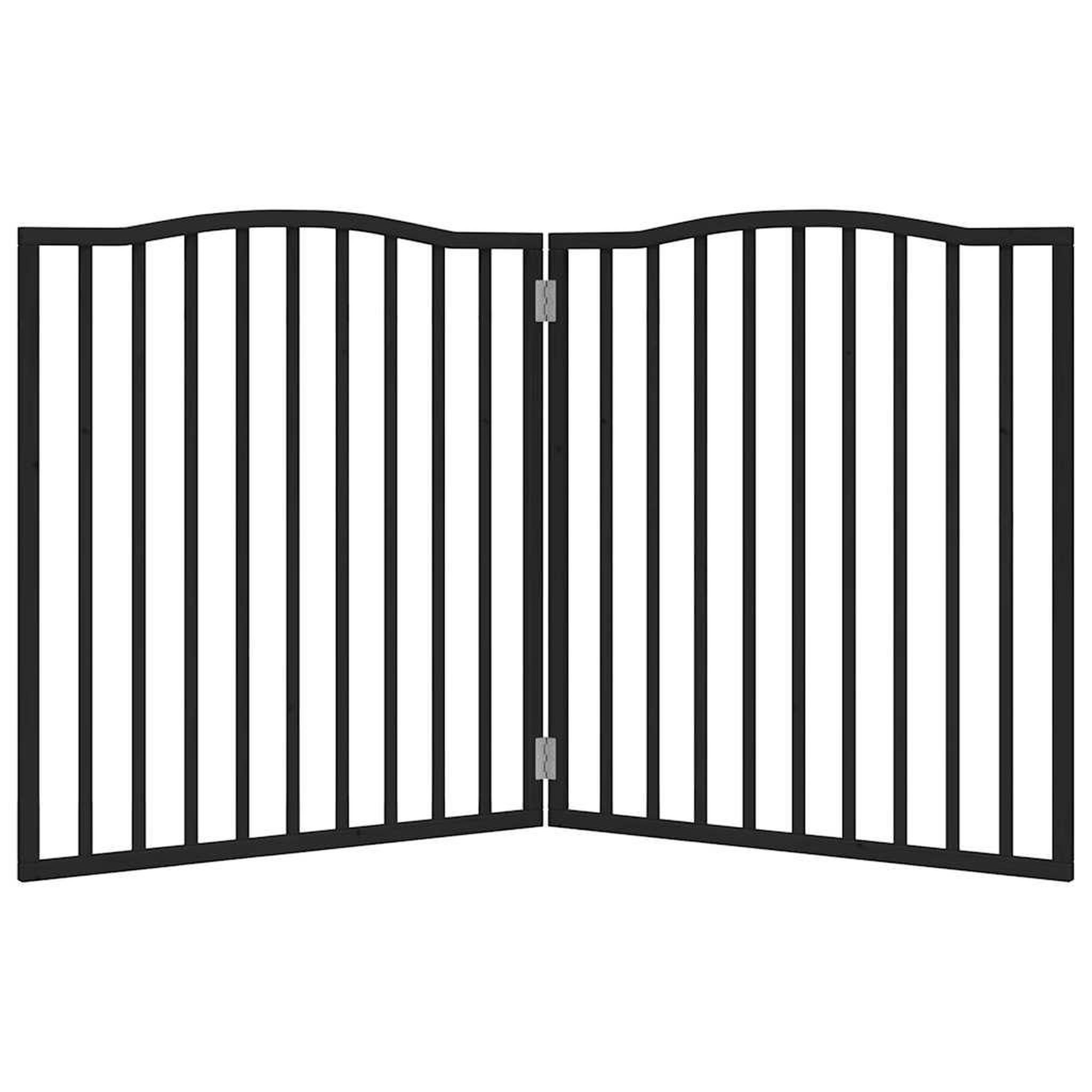 Voir la diapositive 4 : VIDAXL Barriere pour chien pliable 2 panneaux noir bois de peuplier