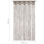 Voir la diapositive 6 : VIDAXL Rideau en macrame Taupe 140x240 cm Coton