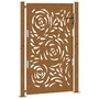 Voir la diapositive 2 : VIDAXL Porte de jardin acier resistant aux intemperies design flamme