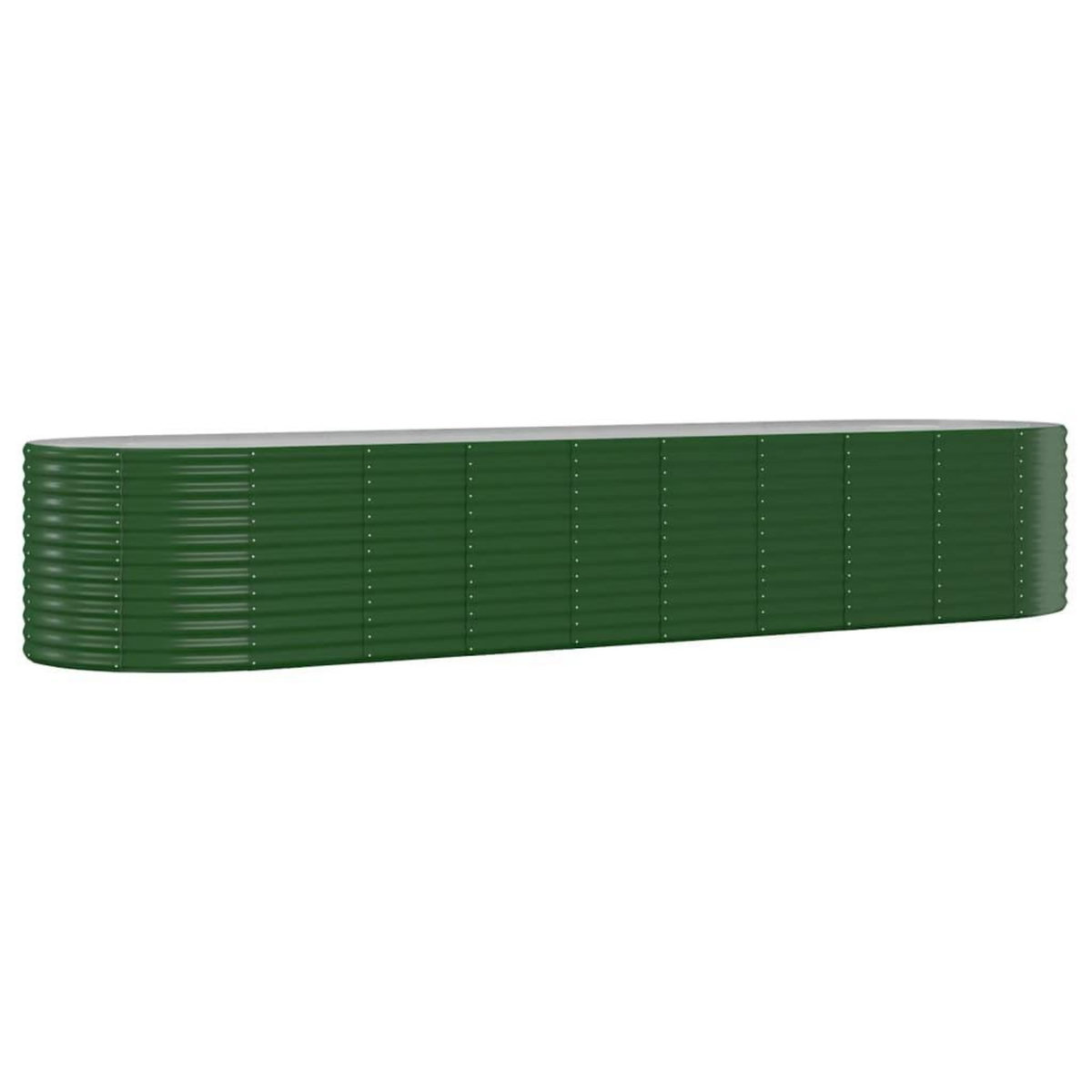VIDAXL Lit sureleve de jardin Acier enduit de poudre 396x100x68cm Vert