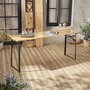 Voir la diapositive 5 : SWEEEK Table en bois 180cm avec 2 bancs – BAYONNE – Esprit brasserie. pliable. 6 personnes