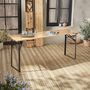 Voir la diapositive 5 : SWEEEK Table en bois 180cm avec 2 bancs – BAYONNE – Esprit brasserie. pliable. 6 personnes