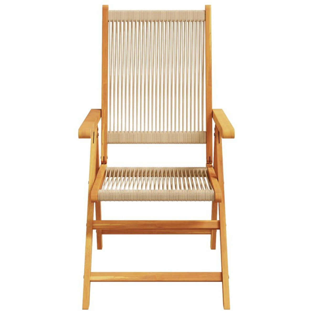 VIDAXL Chaises de jardin lot de 2 beige bois d'acacia et polypropylene