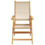 Voir la diapositive 5 : VIDAXL Chaises de jardin lot de 2 beige bois d'acacia et polypropylene