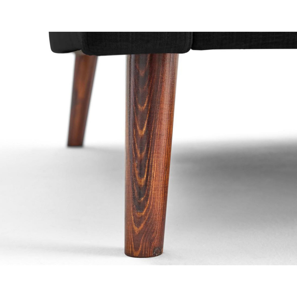 LISA DESIGN Ostrava - canapé droit 3 places en velours pieds en bois