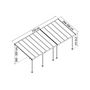 Voir la diapositive 2 : Palram Pergola 22.2m² gris anthracite - 705603