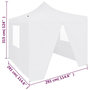 Voir la diapositive 6 : VIDAXL Tente de reception pliable avec 4 parois 3x3 m Acier Blanc