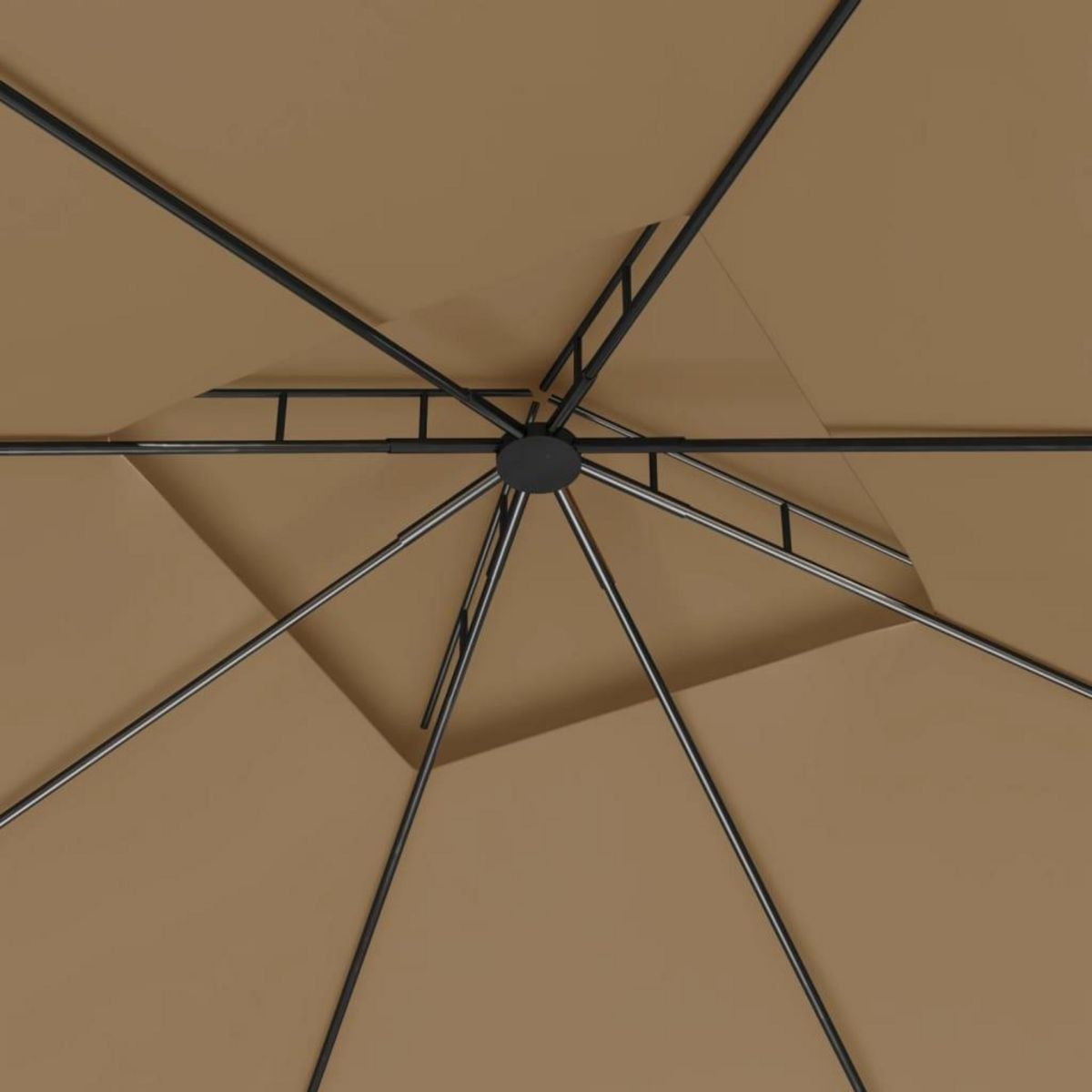 VIDAXL Belvedere 3x3x2,7 m Taupe 160 g/m²