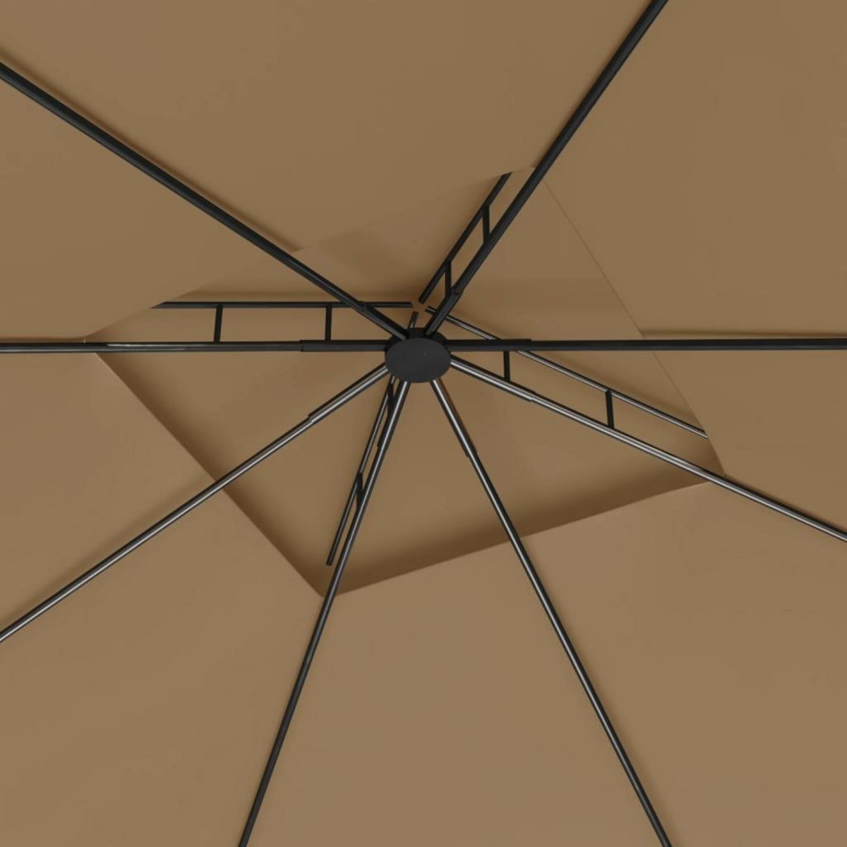 VIDAXL Belvedere 3x3x2,7 m Taupe 160 g/m²