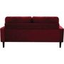 Voir la diapositive 4 : Habitat et Jardin Canapé droit fixe en velours  Monika  - 3 places - Bordeaux