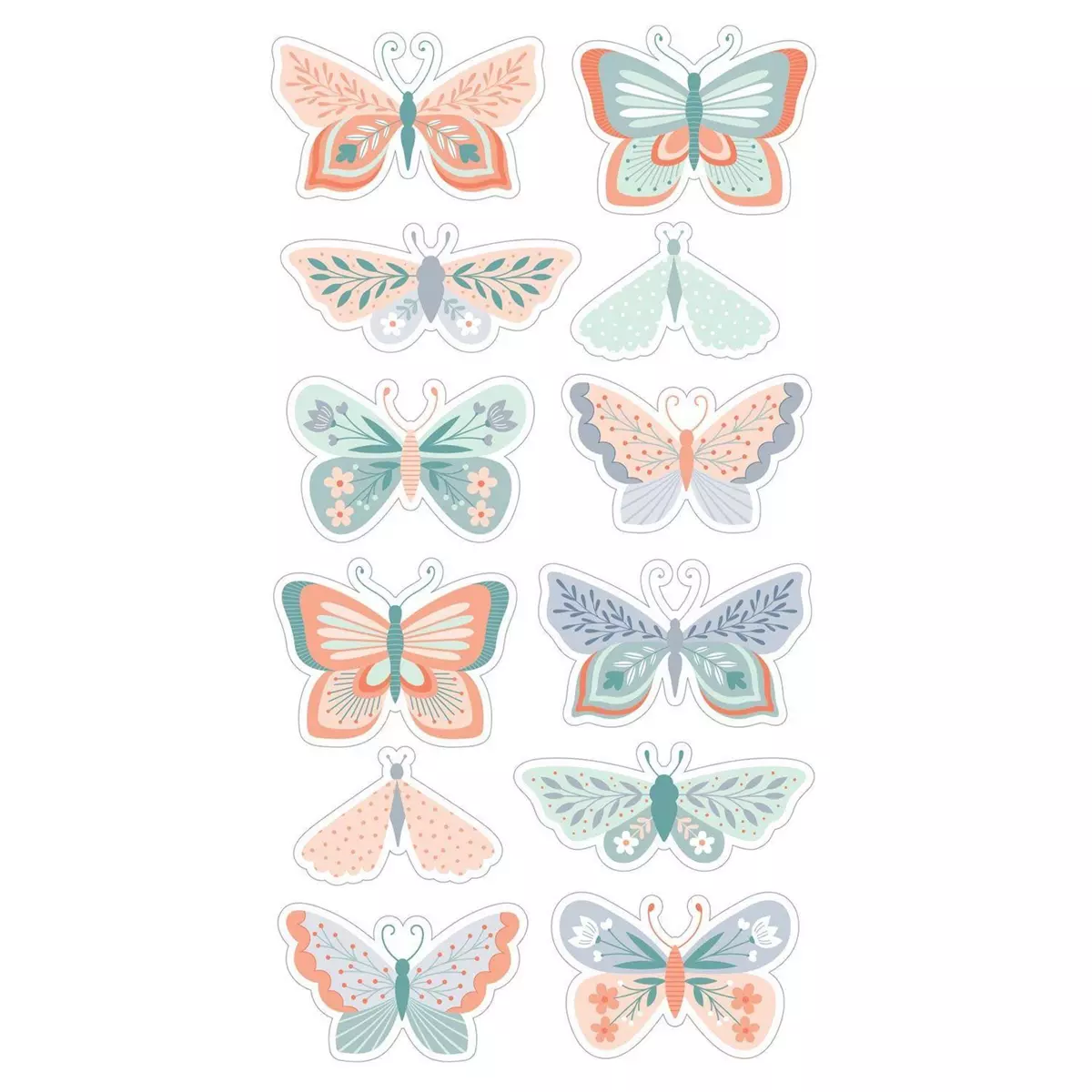 Artemio Stickers 3D papillons pastel