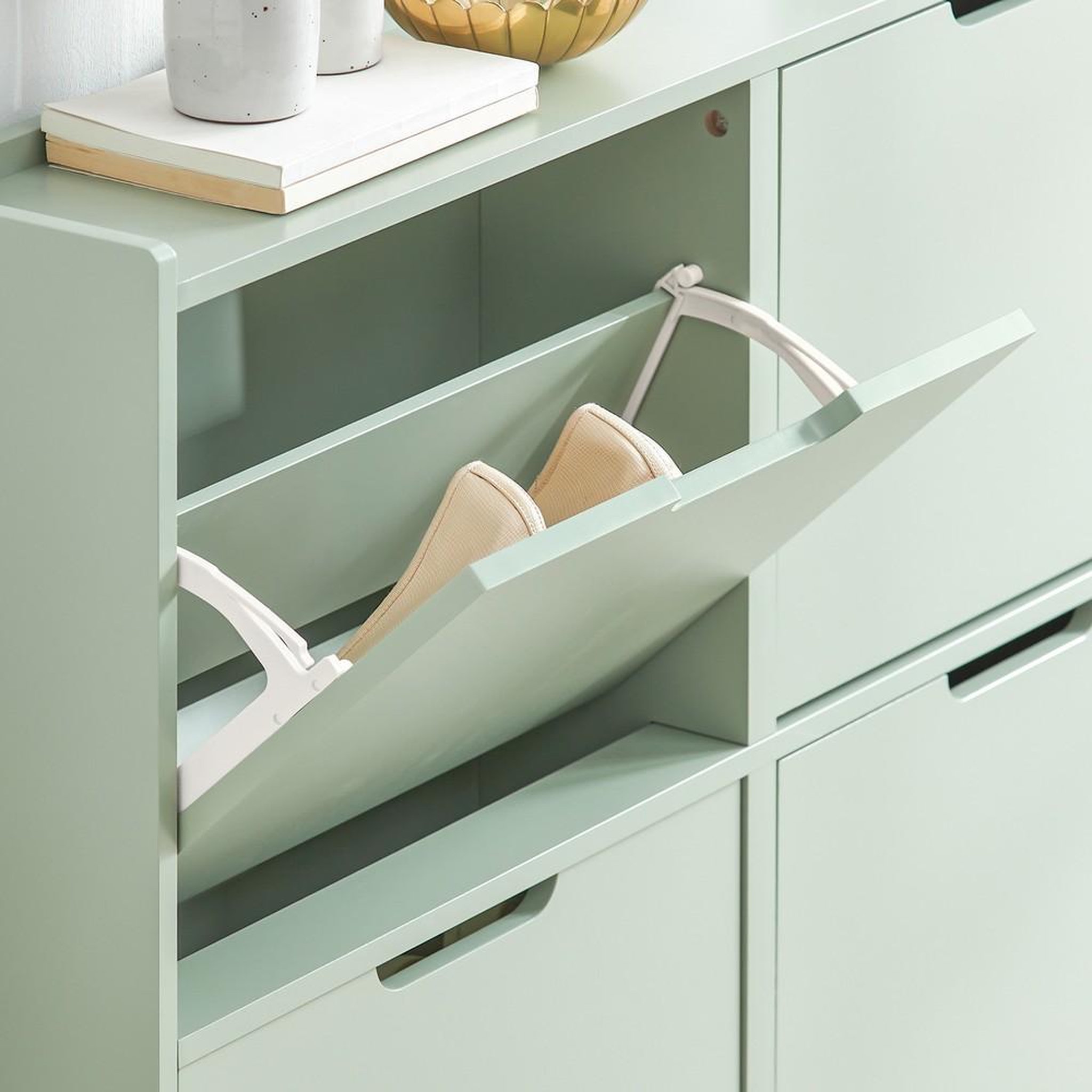 Voir la diapositive 6 : SOBUY SoBuy - Meuble À Chaussures 4 portes - Minimaliste - FSR100