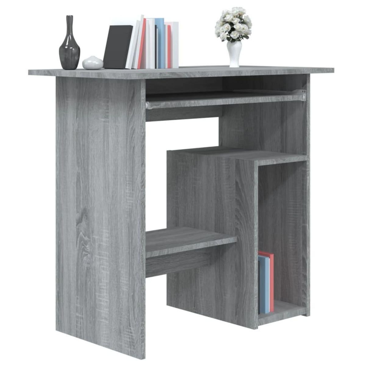 VIDAXL Bureau Sonoma gris 80x45x74 cm Bois d'ingenierie