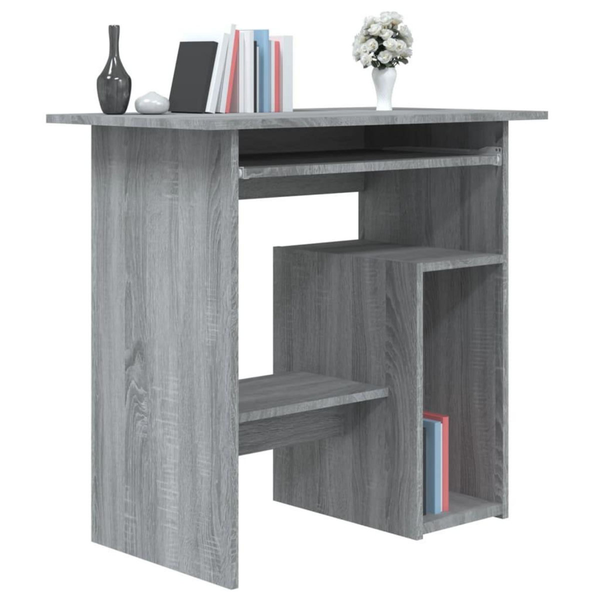 VIDAXL Bureau Sonoma gris 80x45x74 cm Bois d'ingenierie