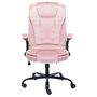 Voir la diapositive 2 : VIDAXL Chaise de bureau Rose Velours