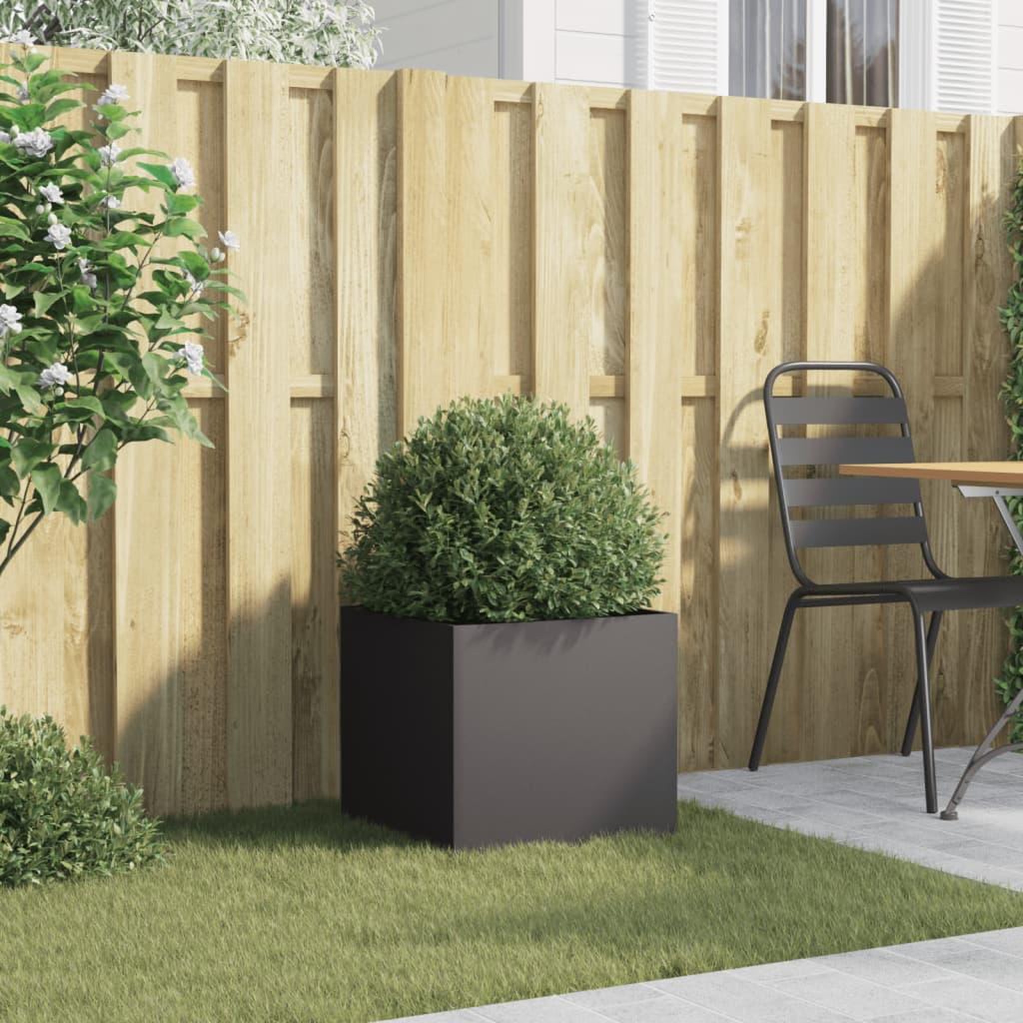 Voir la diapositive 3 : VIDAXL Jardiniere noir 42x40x39 cm acier