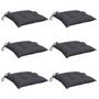 Voir la diapositive 3 : VIDAXL Coussins de chaise lot de 6 anthracite 50x50x7 cm tissu oxford