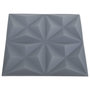 Voir la diapositive 5 : VIDAXL Panneaux muraux 3D 24 pcs 50x50 cm gris origami 6 m^2