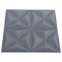 Voir la diapositive 5 : VIDAXL Panneaux muraux 3D 24 pcs 50x50 cm gris origami 6 m^2