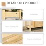 Voir la diapositive 6 : HOMCOM Console table d'appoint dim. 100L x 30l x 76H cm 2 tiroirs façades cannage en rotin étagère MDF aspect bois clair