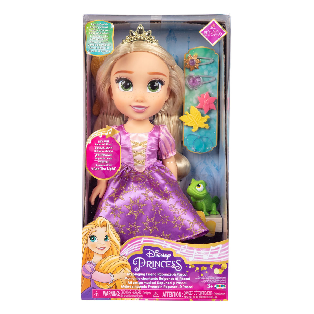 JAKKS PACIFIC Poupée Raiponce chantante et musicale 38 cm