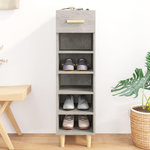 VIDAXL Armoire a chaussures Gris beton 30x35x105 cm Bois d'ingenierie