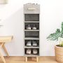 Voir la diapositive 1 : VIDAXL Armoire a chaussures Gris beton 30x35x105 cm Bois d'ingenierie