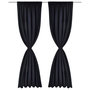 Voir la diapositive 2 : VIDAXL 2 pcs Rideau Blackout Occultant Noir Tete a Fente 135 x 245 cm