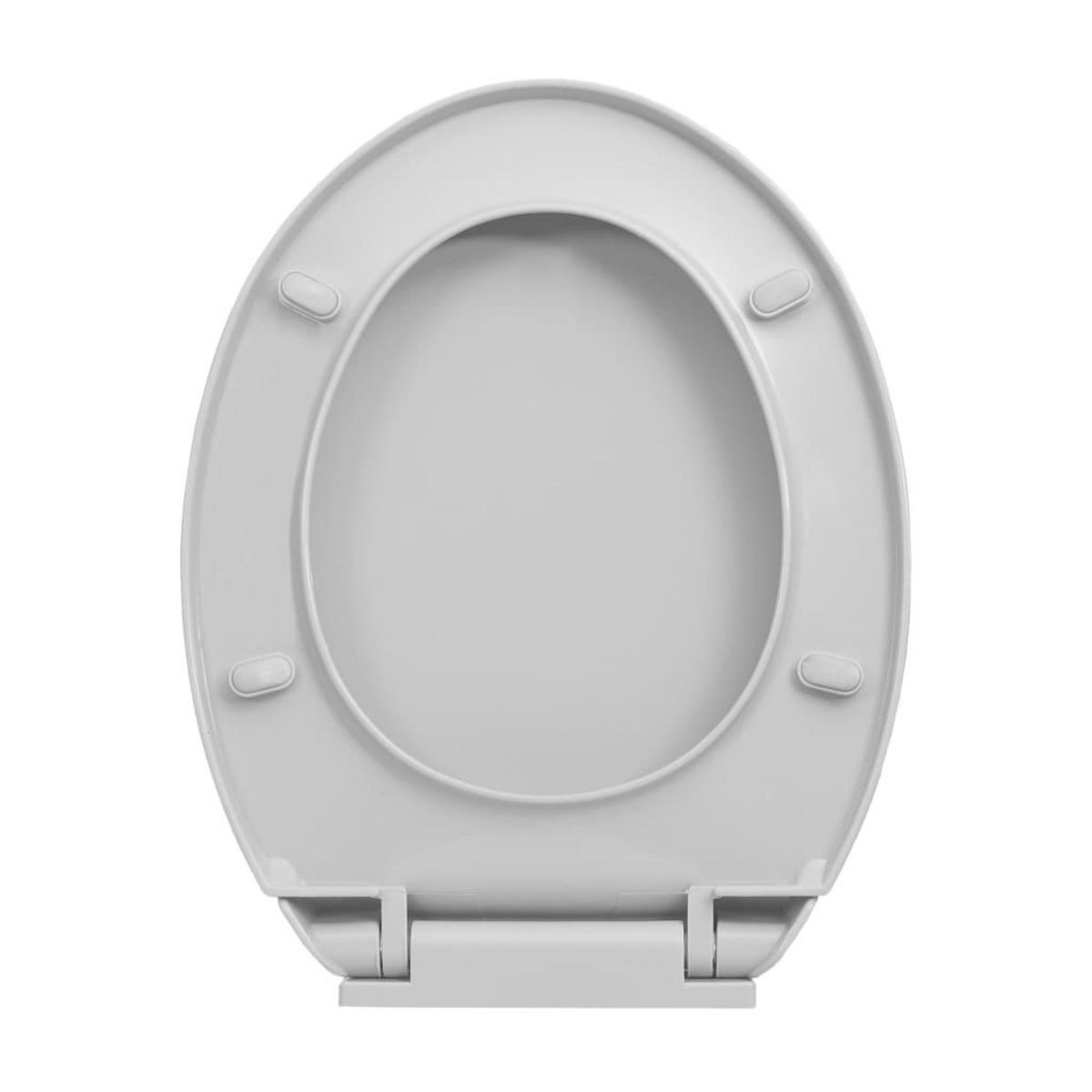 VIDAXL Siege de toilette a fermeture en douceur Gris clair Ovale