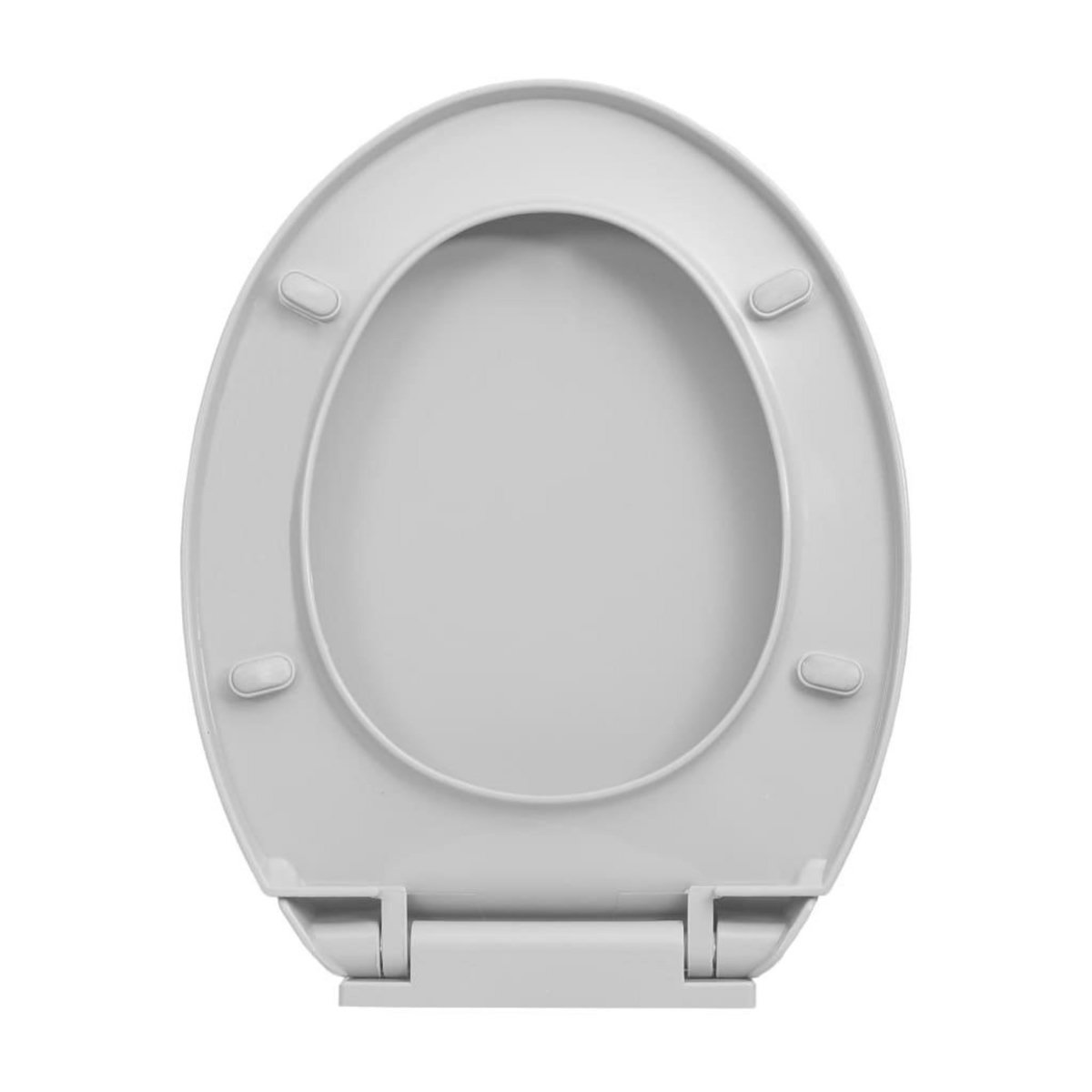VIDAXL Siege de toilette a fermeture en douceur Gris clair Ovale