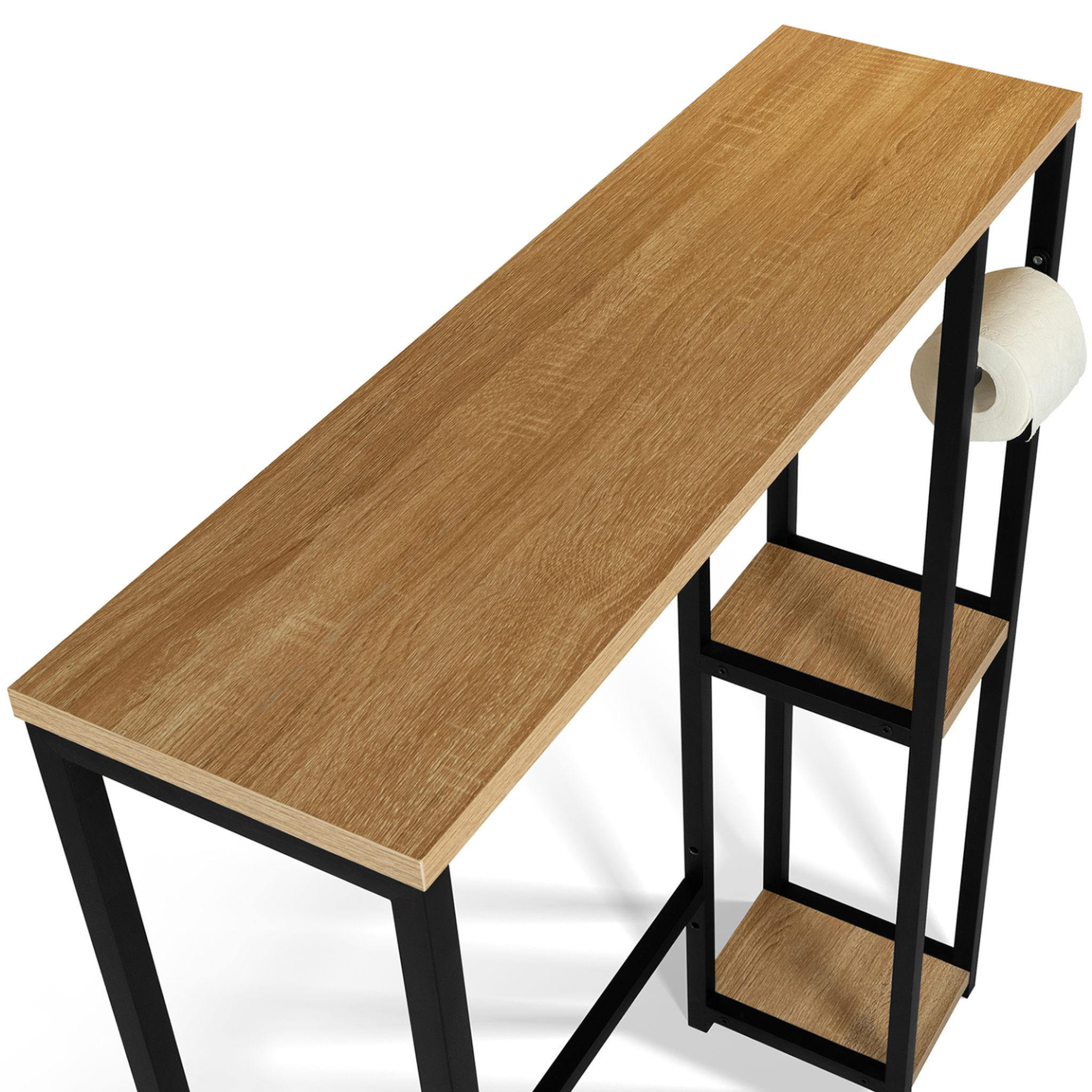 Voir la diapositive 4 : ID MARKET Meuble dessus wc avec placard detroit design industriel
