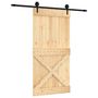 Voir la diapositive 2 : VIDAXL Porte coulissante et kit de quincaillerie 100x210 cm pin massif