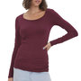 Voir la diapositive 1 : Vero Moda T-shirt Prune Femme Vero Moda Maxi My Ls Soft