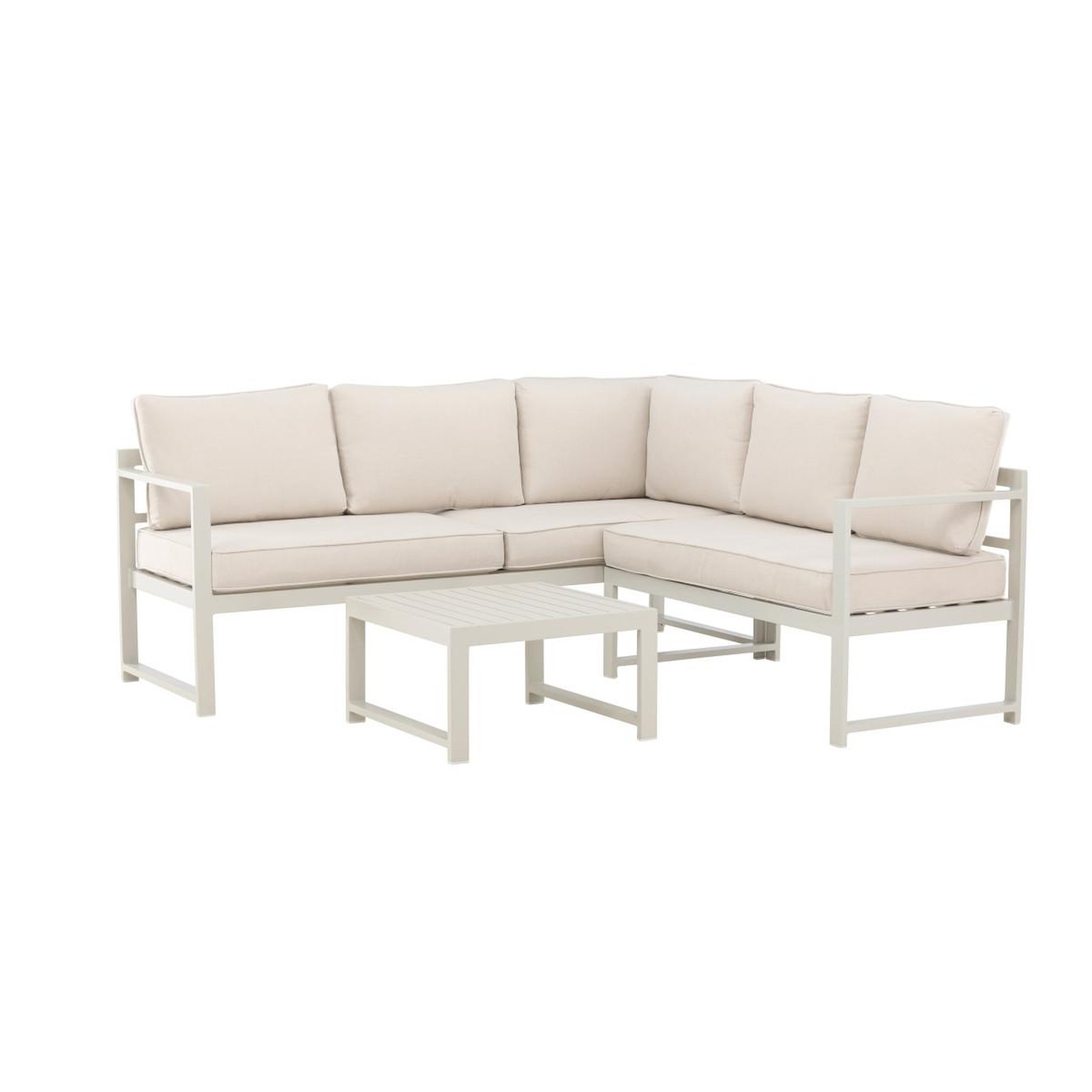Voir la diapositive 3 : Paris Prix Salon d'angle de jardin  salvador  190cm beige