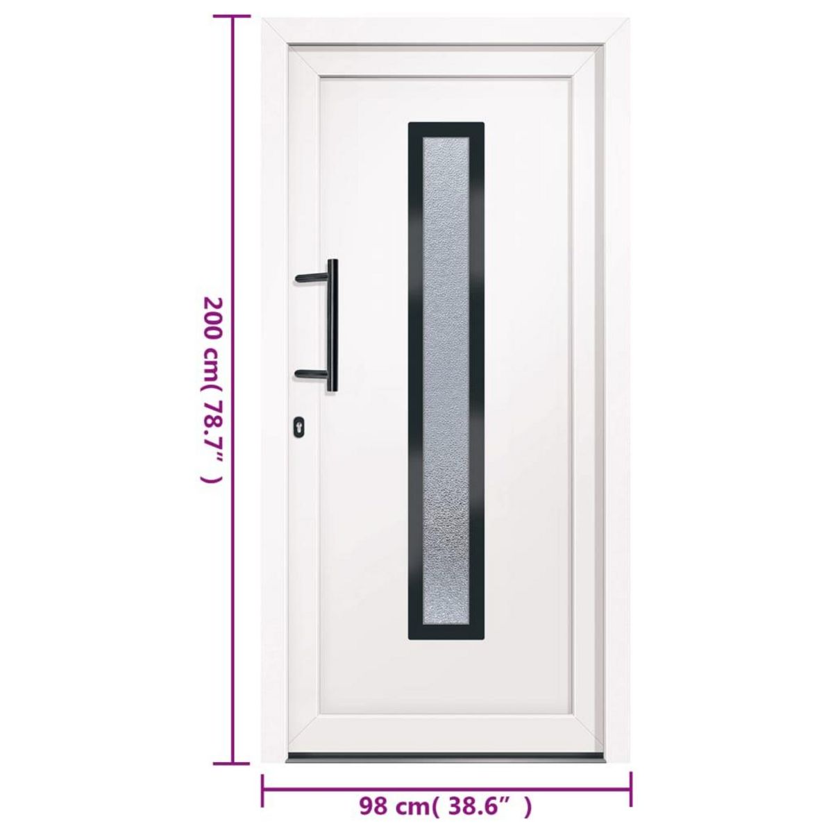 VIDAXL Porte d'entree Blanc 98x200 cm PVC
